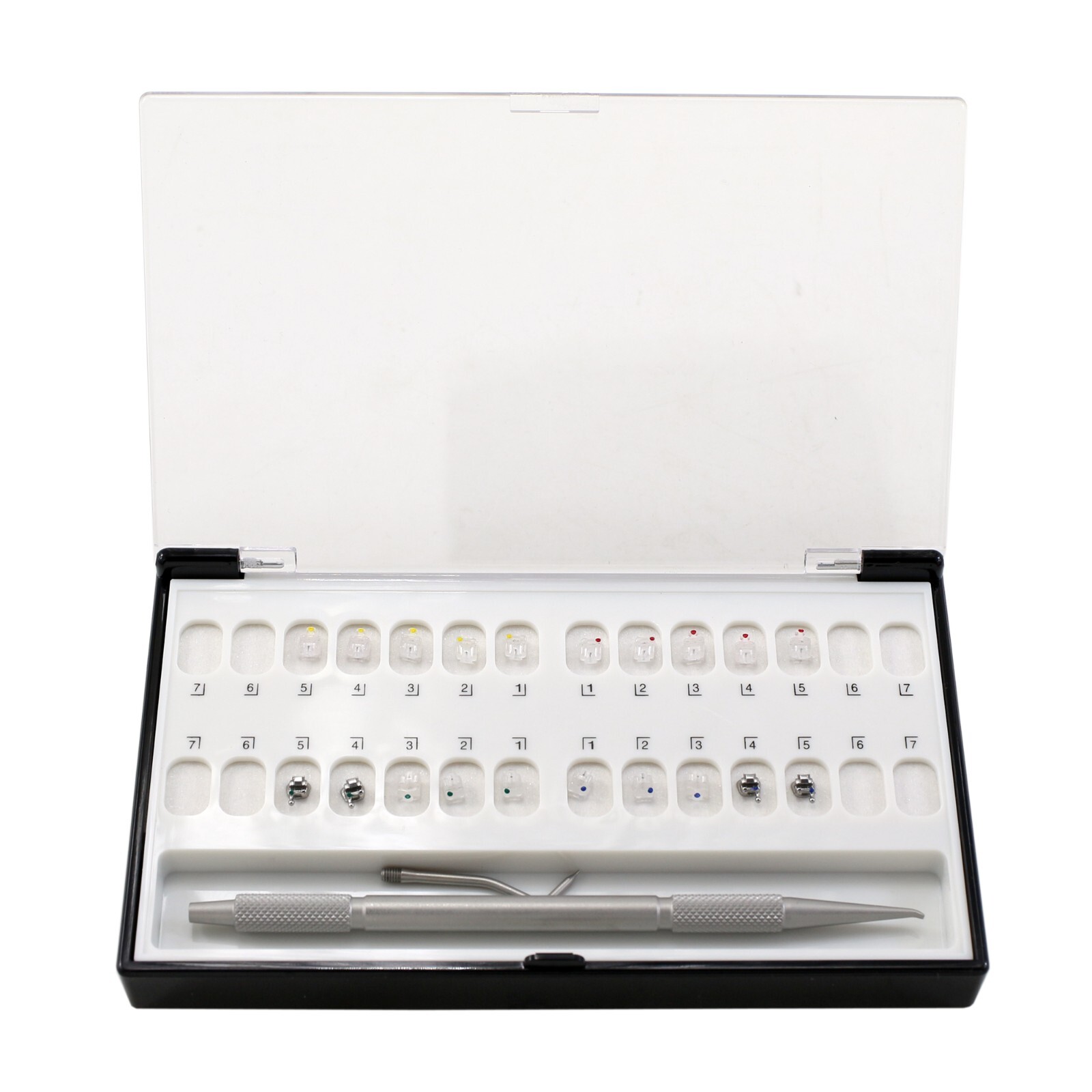 Dental Orthodontic Self Ligating Brackets Braces Ceramic Roth MBT 022 345 Ormco