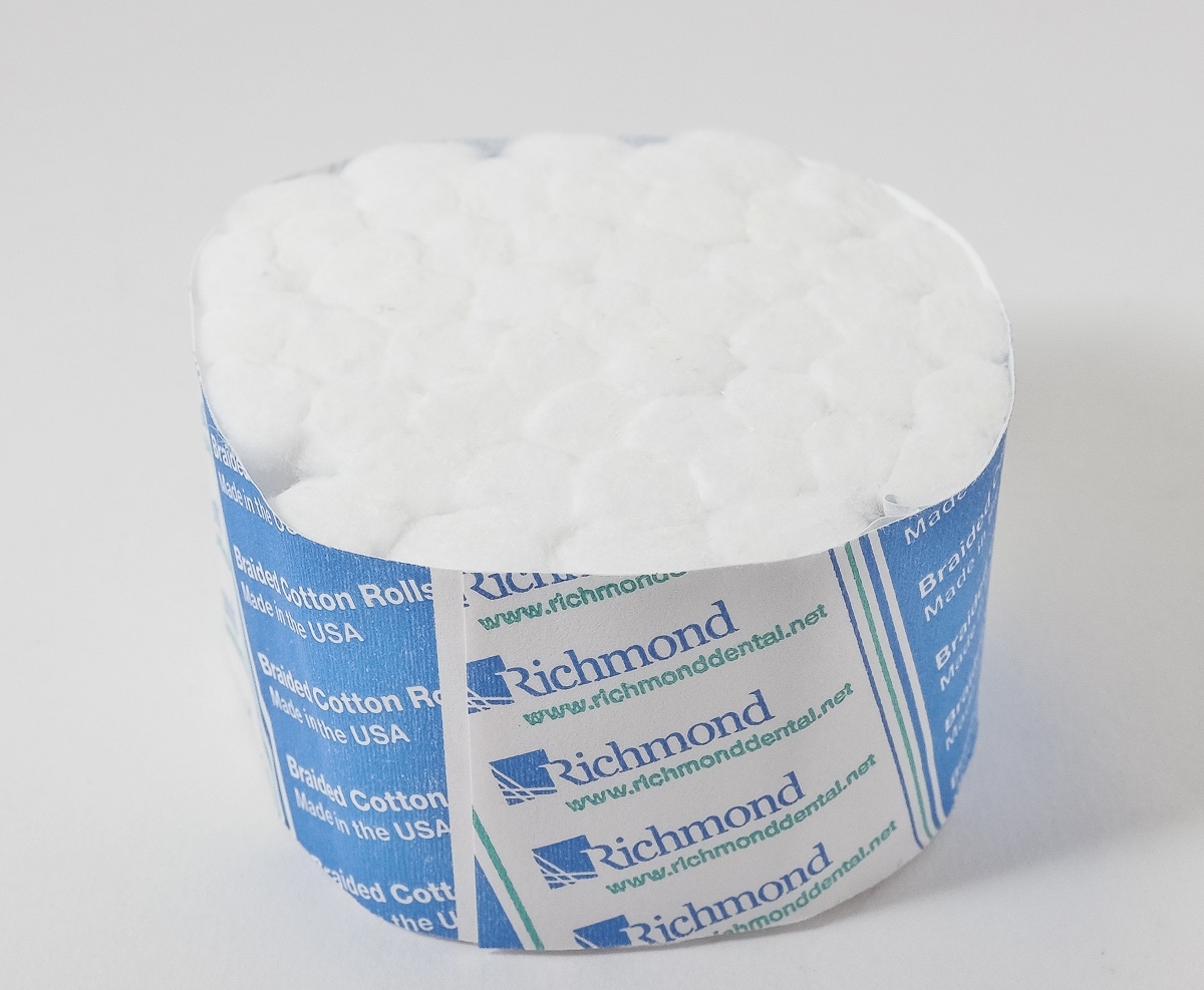 Dental Disposable Braided Cotton Rolls Non-sterile 1 1/2″ Medium 3/8″ Diameter