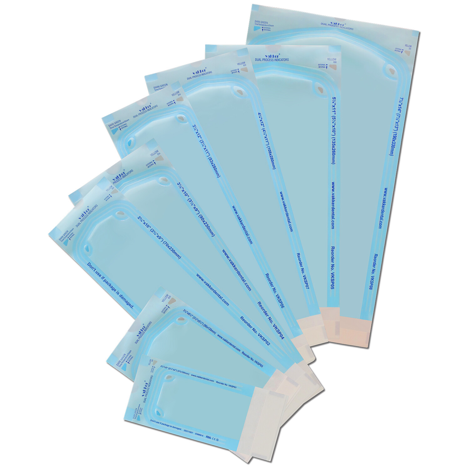 All Size Dental Self Seal Sterilization Pouches Autoclave Sterilizer Bag FDA