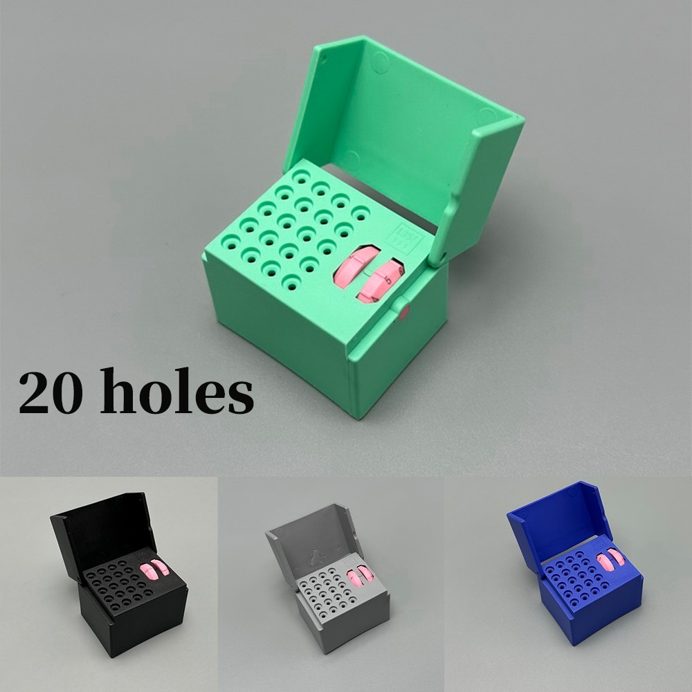 Dental Endo Files Disinfection Box 10/20 Holes Plastic Sterilization Box Tool