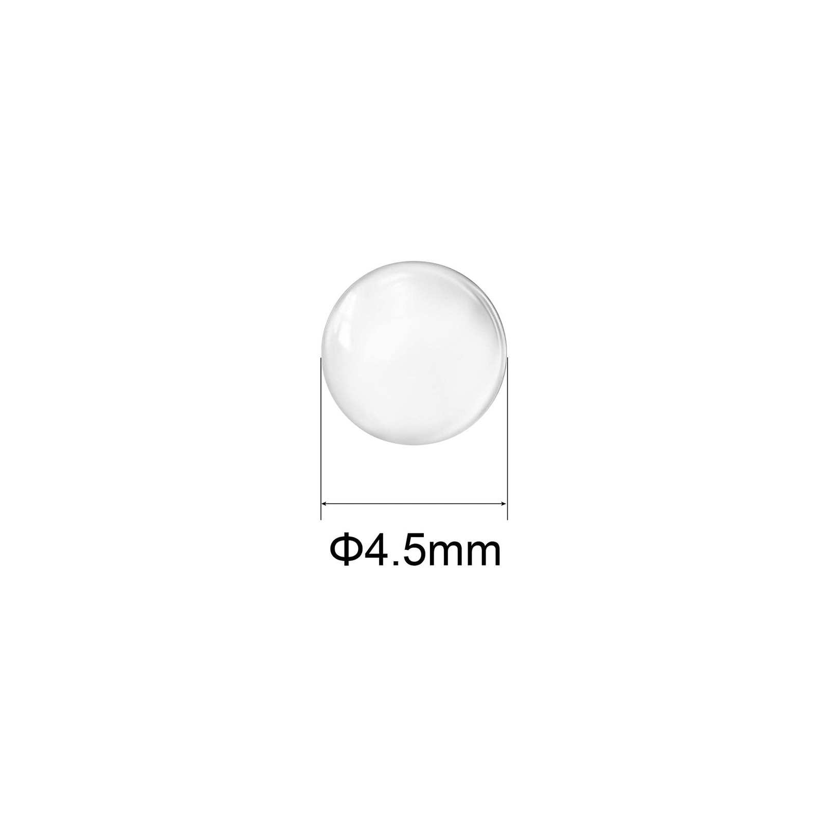 uxcell 4.5mm Solid Round Clear Glass Ball Boiling Stones Soda Lime