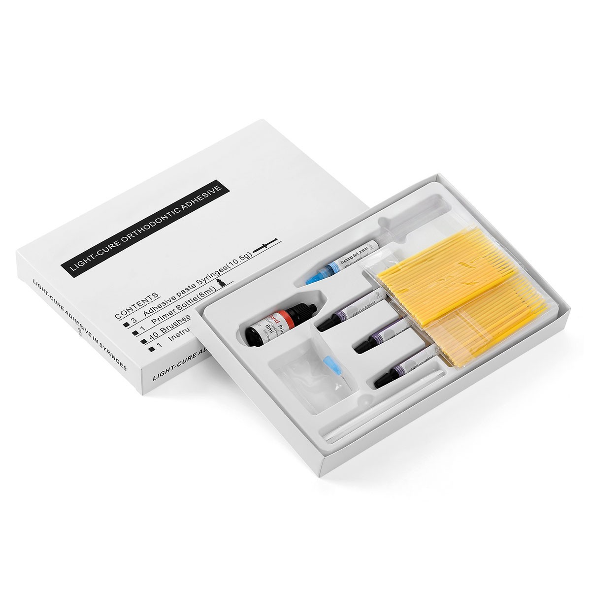 Dental Bracket Braces Glue Ortho Bonding Agents Light Cure Resin Adhesive Kit
