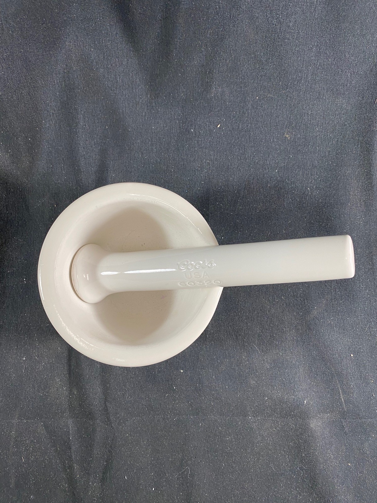 COORS COORSTEK 275mL Glazed Porcelain Mortar 180mm Pestle Set 60319/60320