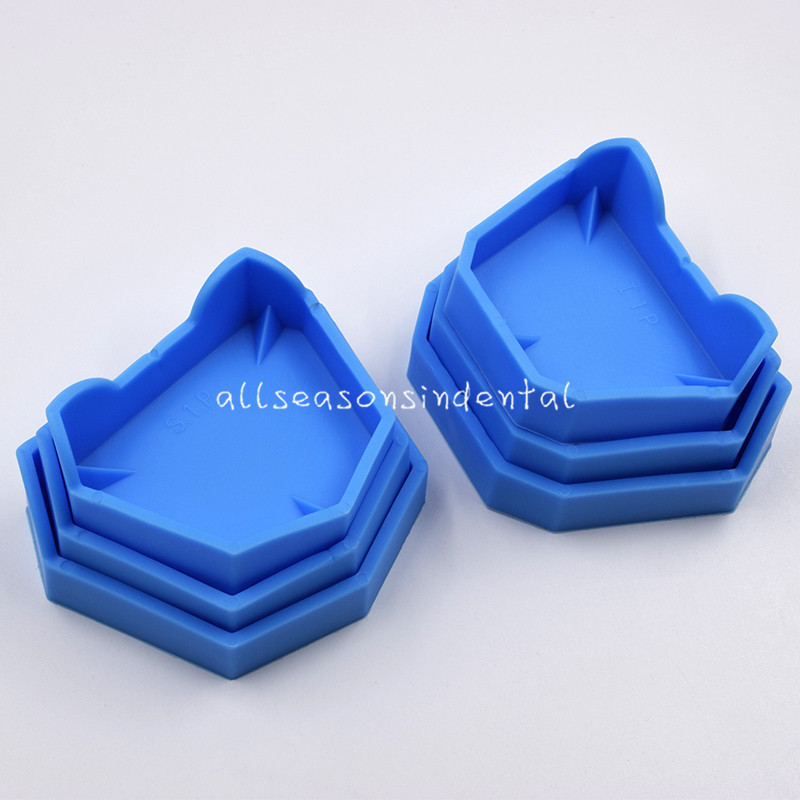 1 Set /6Pcs Dental Lab Teeth Model Former Base Mold With Notches Impression Tray