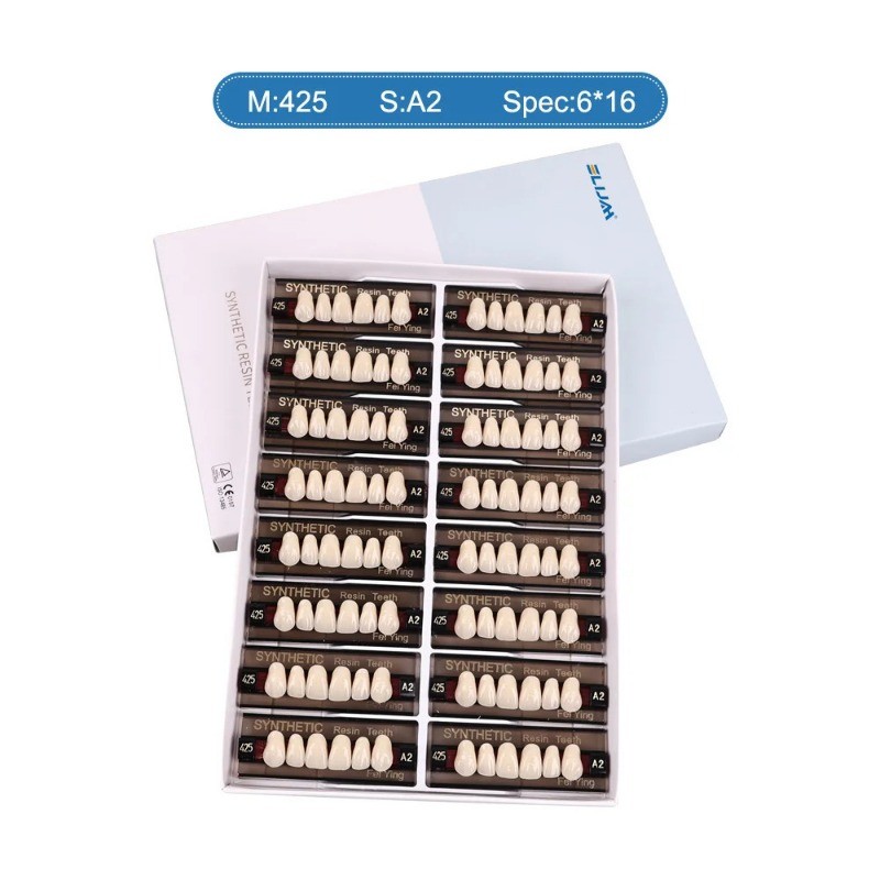 Dental Acrylic Resin Denture Teeth Upper Lower Full Set Shade Anterior Posterior