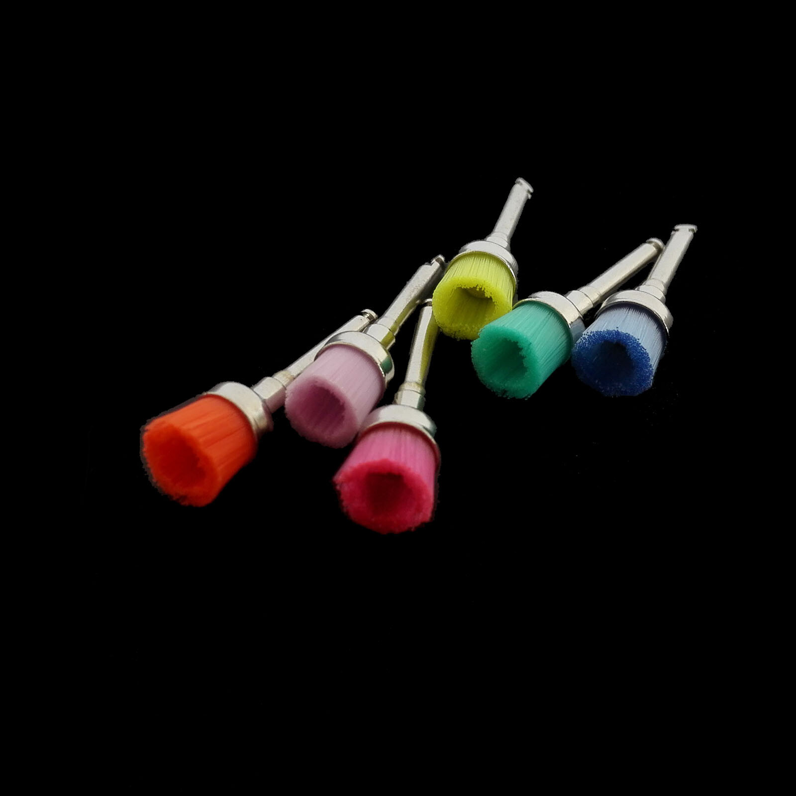 Dental Multi-color Nylon Latch Flat Bowl Buffing Polisher Prophy Cup Bolt Brush