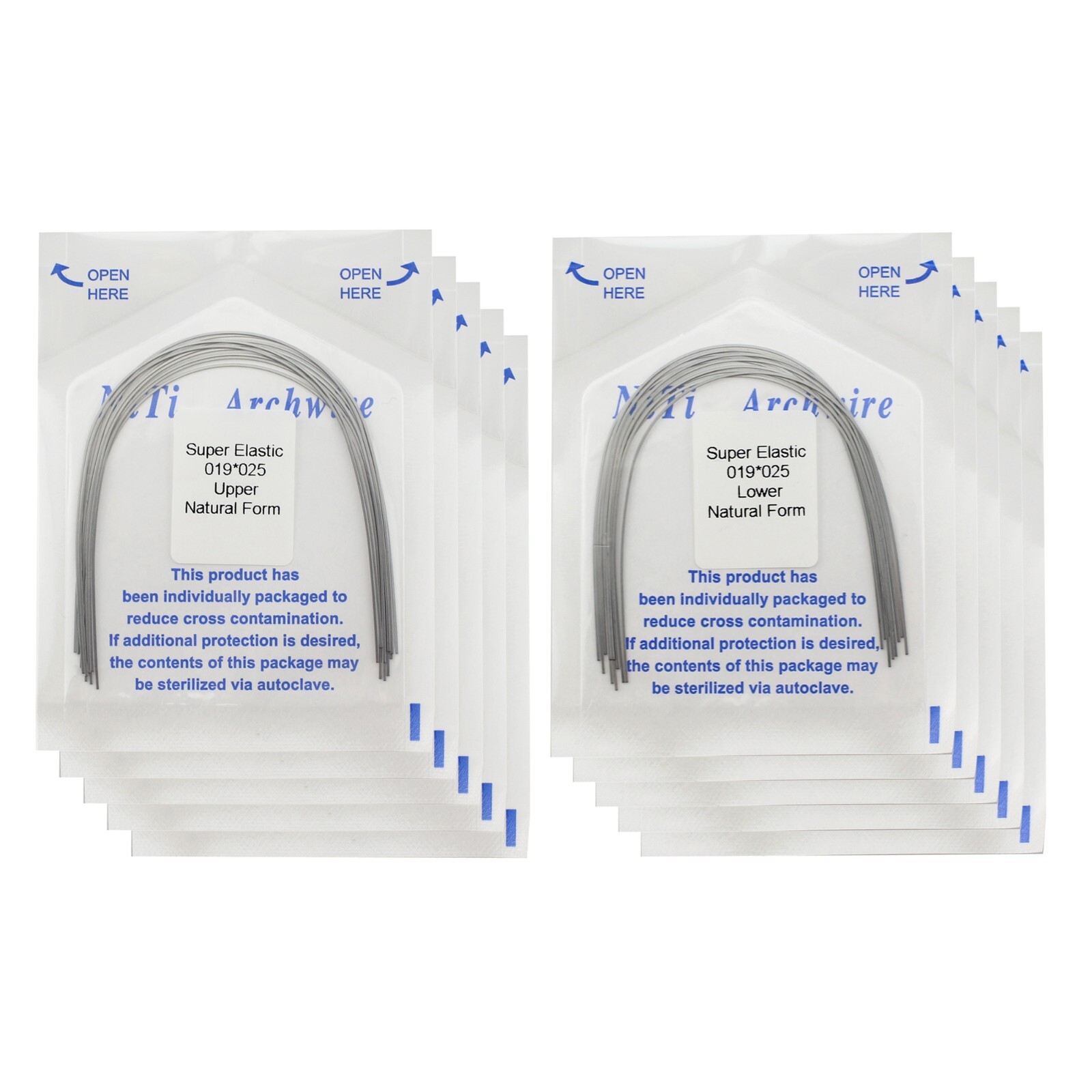 100PCS Dental Orthodontic Niti Arch Wire Natural Form Arches Round Rectangular