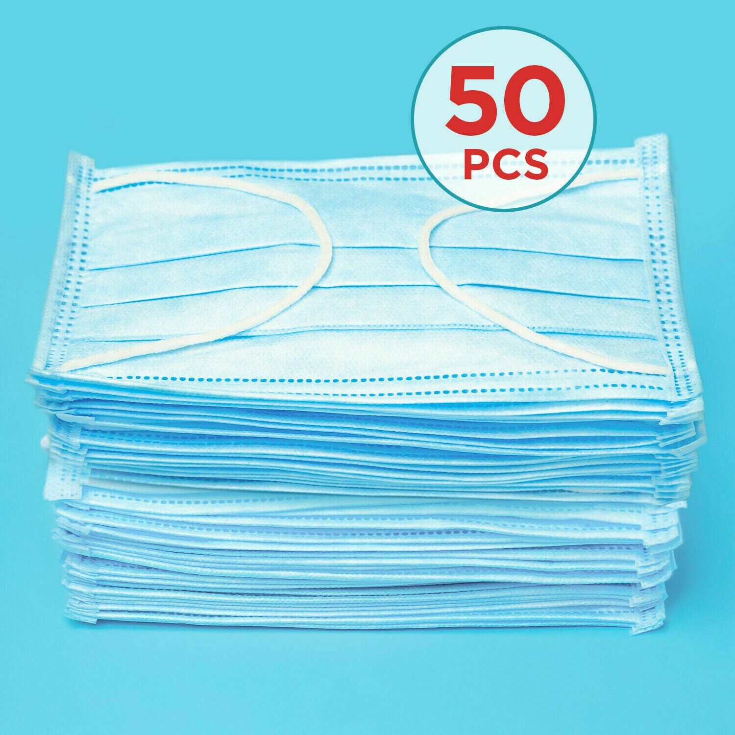 50 KIDS Face Masks Disposable Filter Protective 3 Ply None Surgical Mask 5.7×3.7