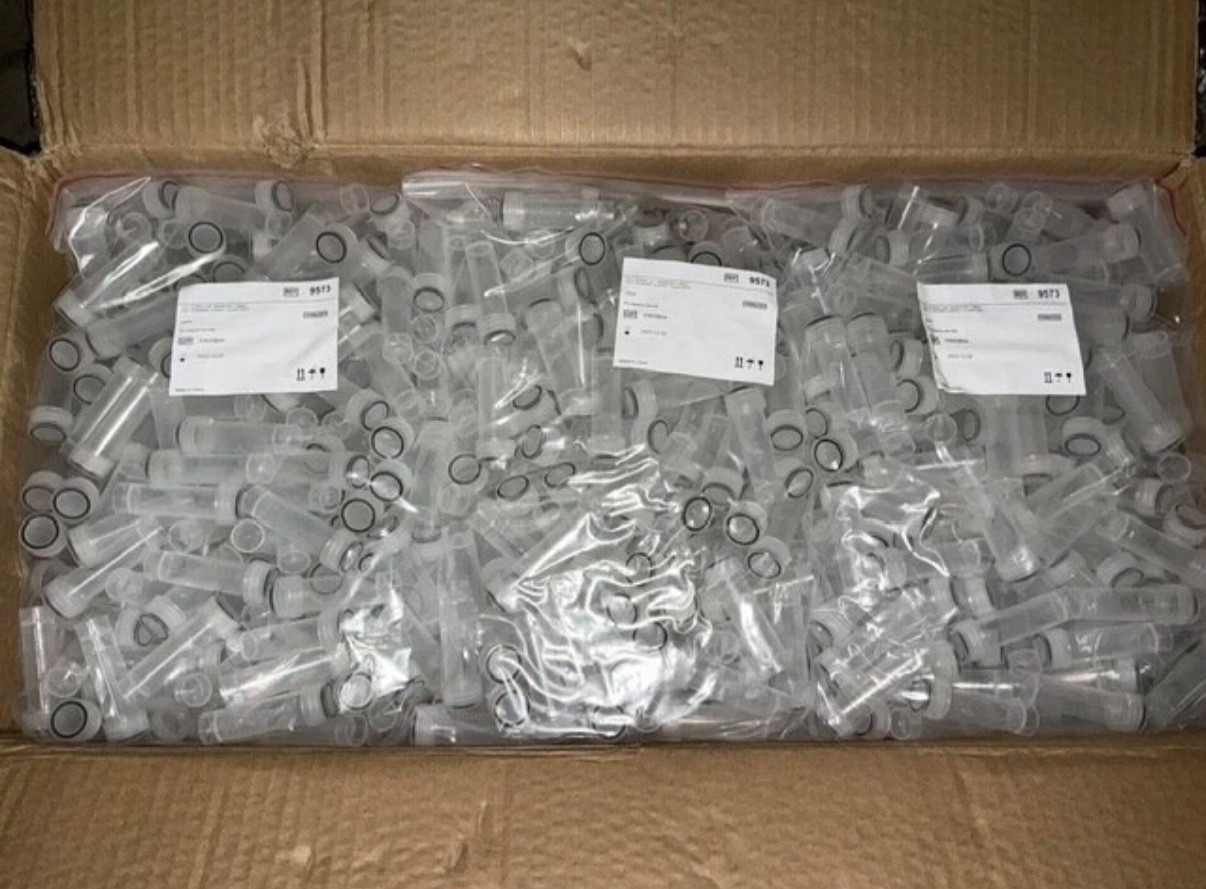 2000x 5mL Cryovial Screw Cap Transport Tubes Self Standing Sterile Clear NEW!!!
