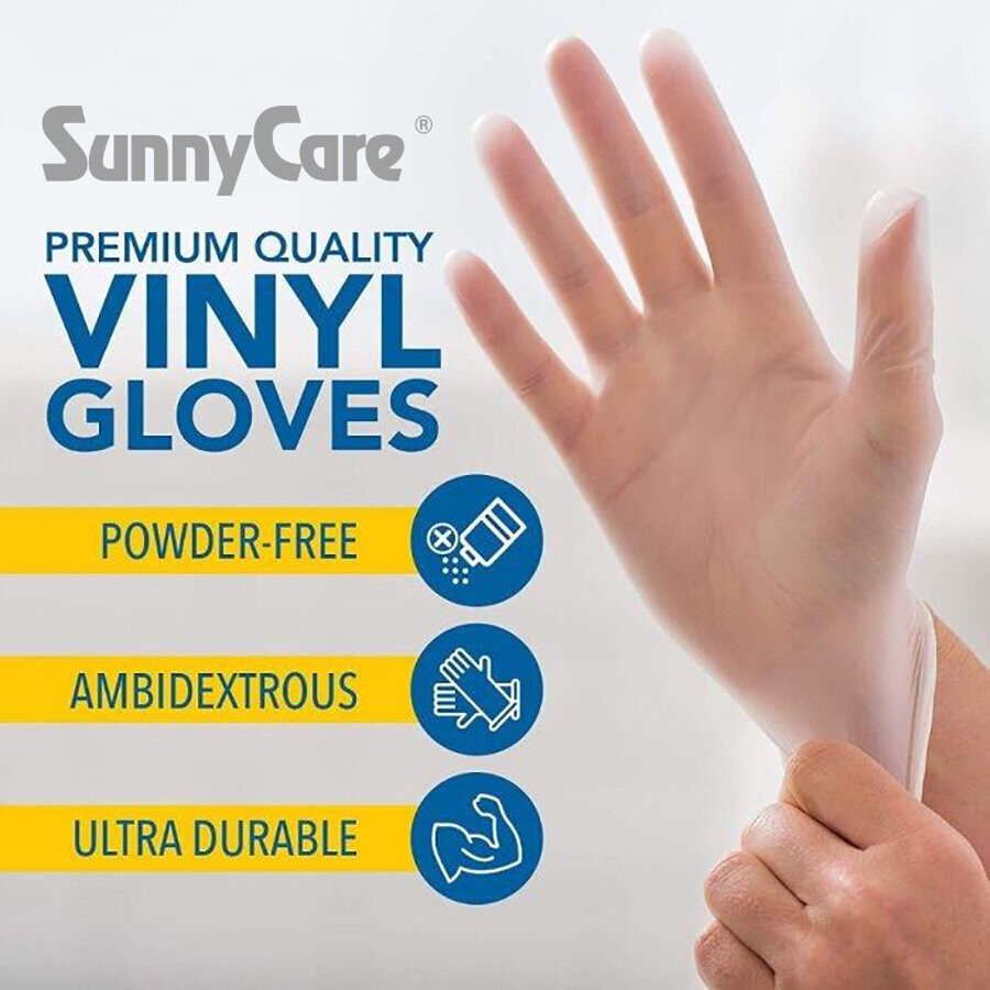 1000pcs Vinyl Gloves Powder Free (Latex Nitrile Free)🔥[DISCOUNTS] 🔥 Medium