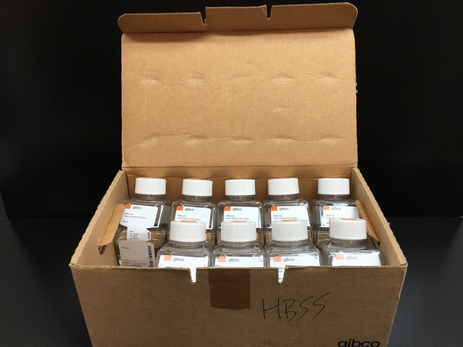 Gibco REF 14175-095 HBSS No Calcium No Magnesium No Phenol Red 500mL Lot 9 PCS