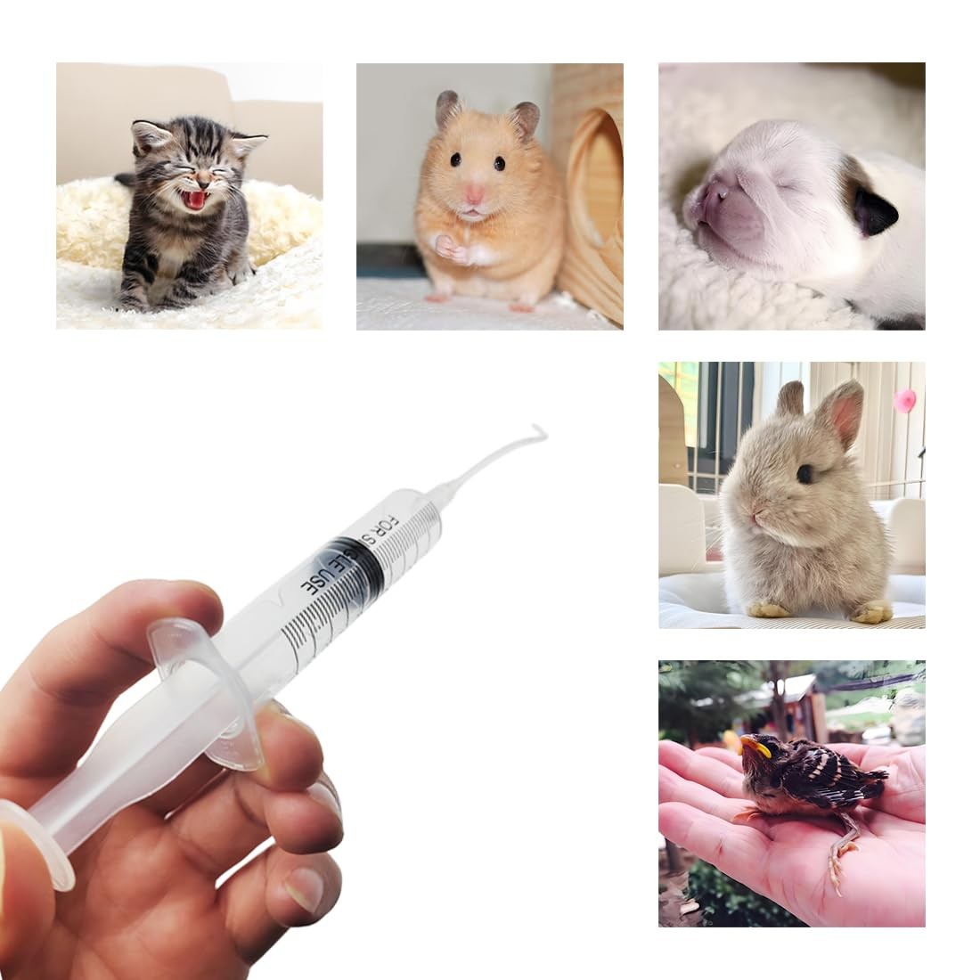 Yiqianhome 11pcs Puppy Kitten Feeding Tube Kit for Small Animals and clear