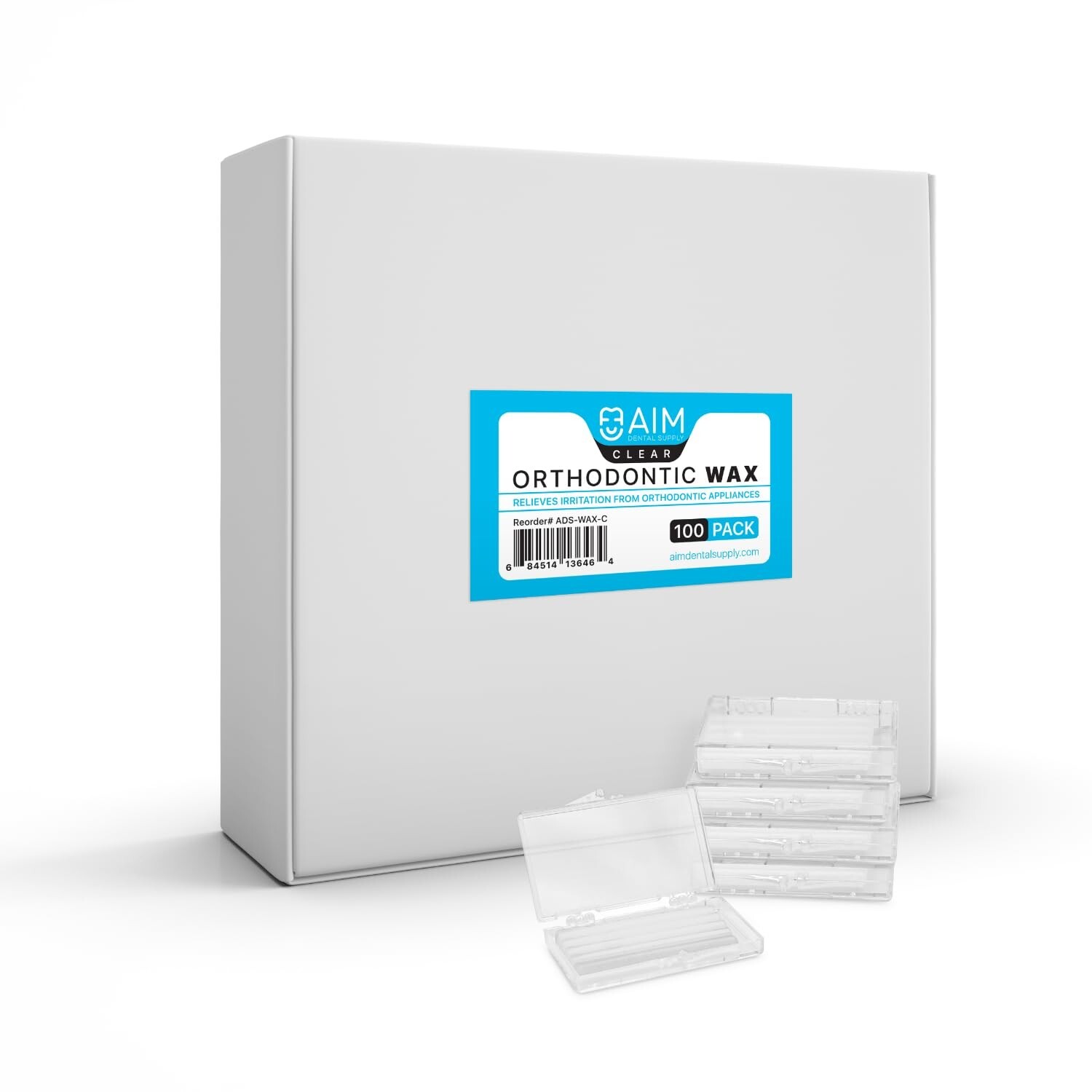 100 Braces Wax, Dental Orthodontic Wax for Braces,Unscented 50 Wax Strips, Clear