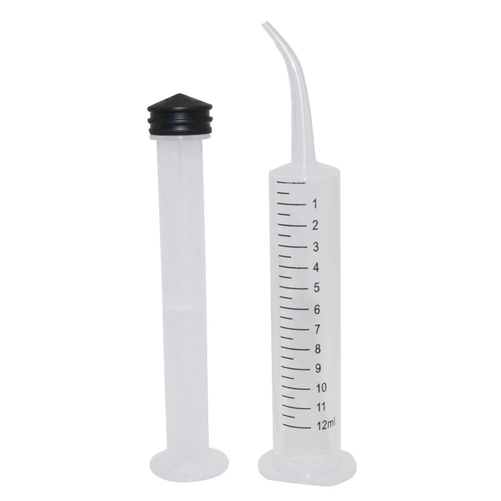 50 pcs Dental Disposable Curved Oral Tip Utility Irrigation Syringes 12ml