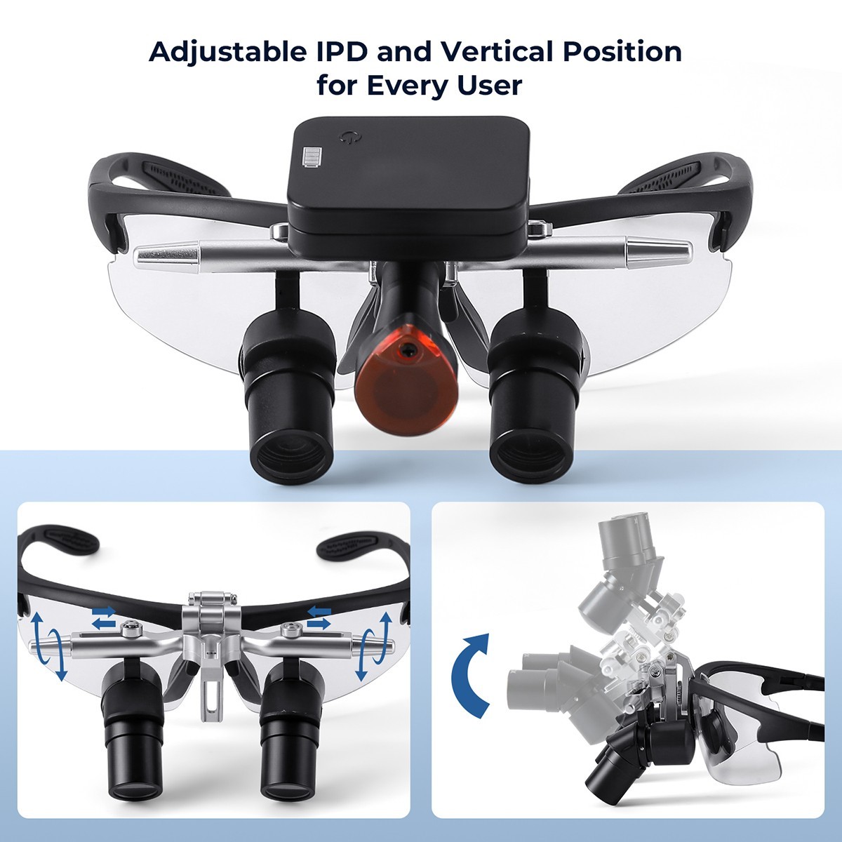 4/5/6X Dental Surgical Medical Loupes Magnifier Binocular Ergo+5w LED Headlight