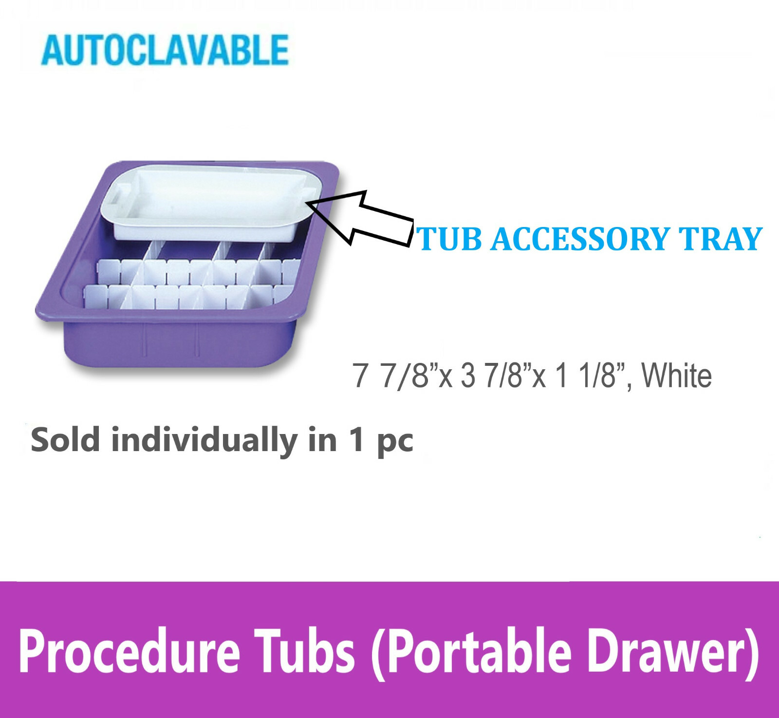 Dental Medical Operation Tub, Tray Accesories, Dental Tub Rack, Autoclavable