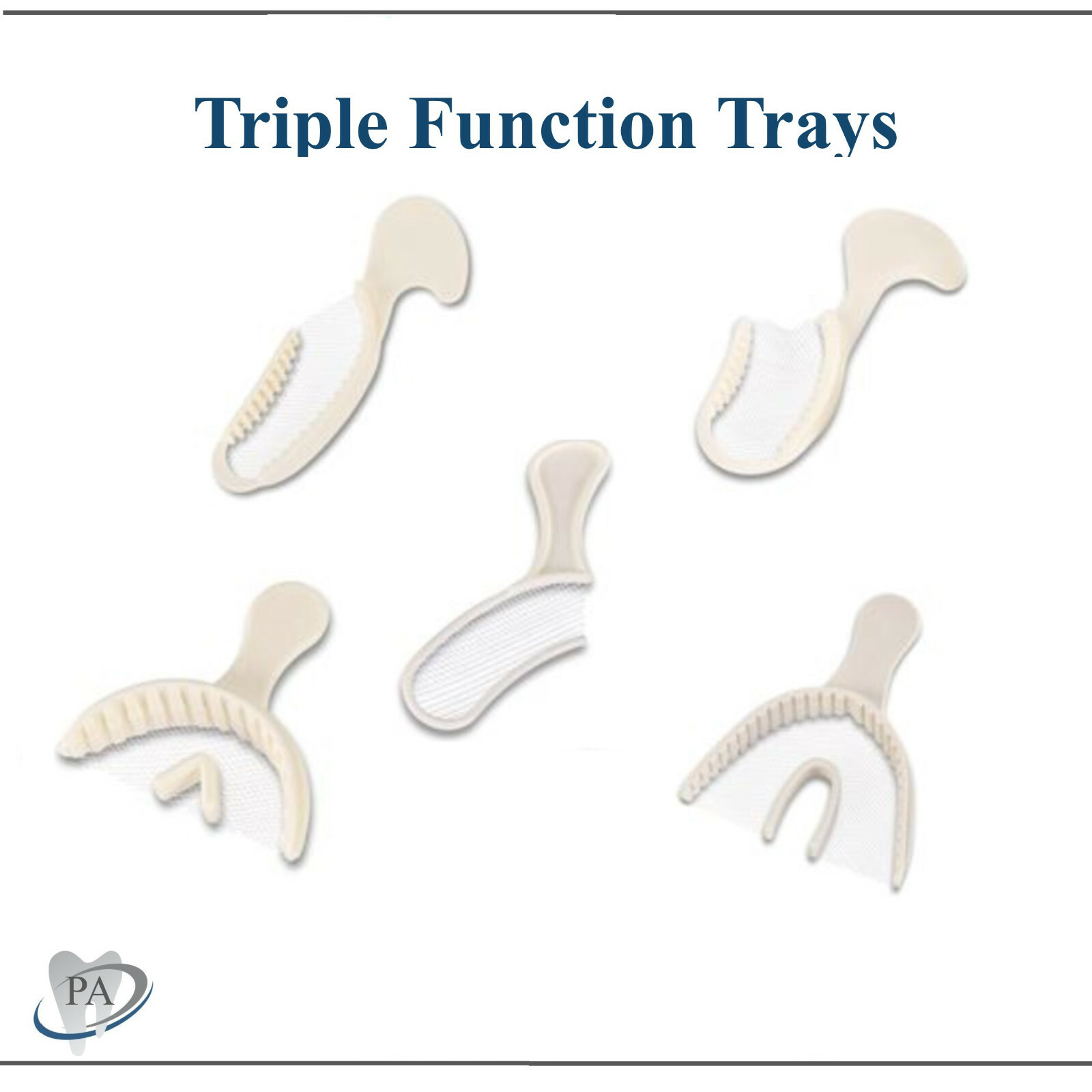 Dental Impression Bite Registration Triple Trays Mold (Choose Size & Quantity)