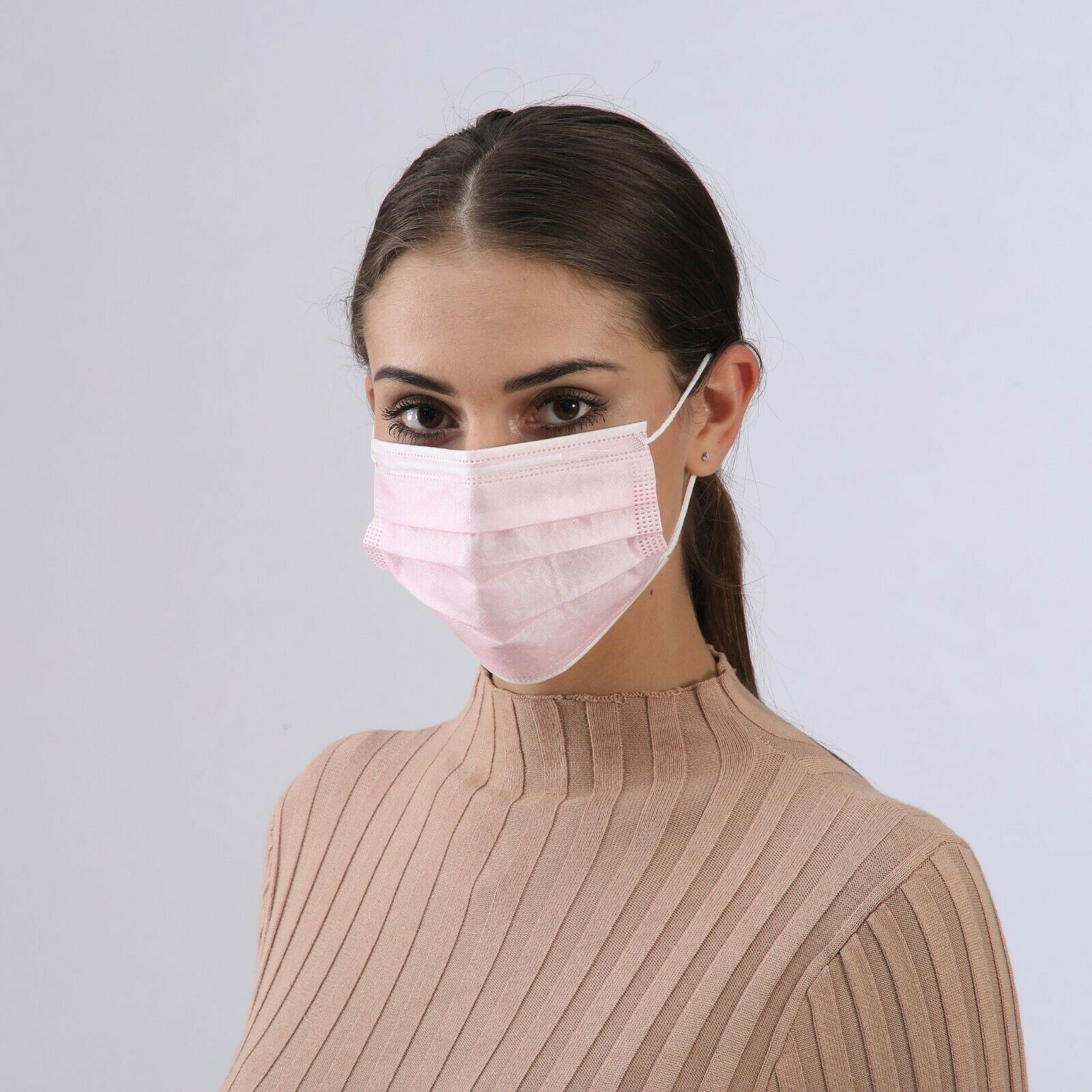 20 Pcs Disposable Medical,Surgical,Dental 3-Layers Face Mask Mouth Cover Pink