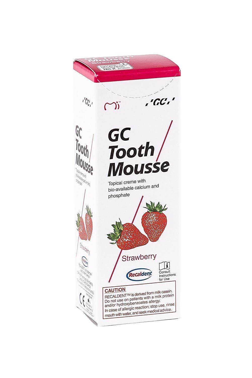 Gc Tooth Mousse 1 X40Gm Dental Product (Strawberry), 40 Gm | USA STOCK