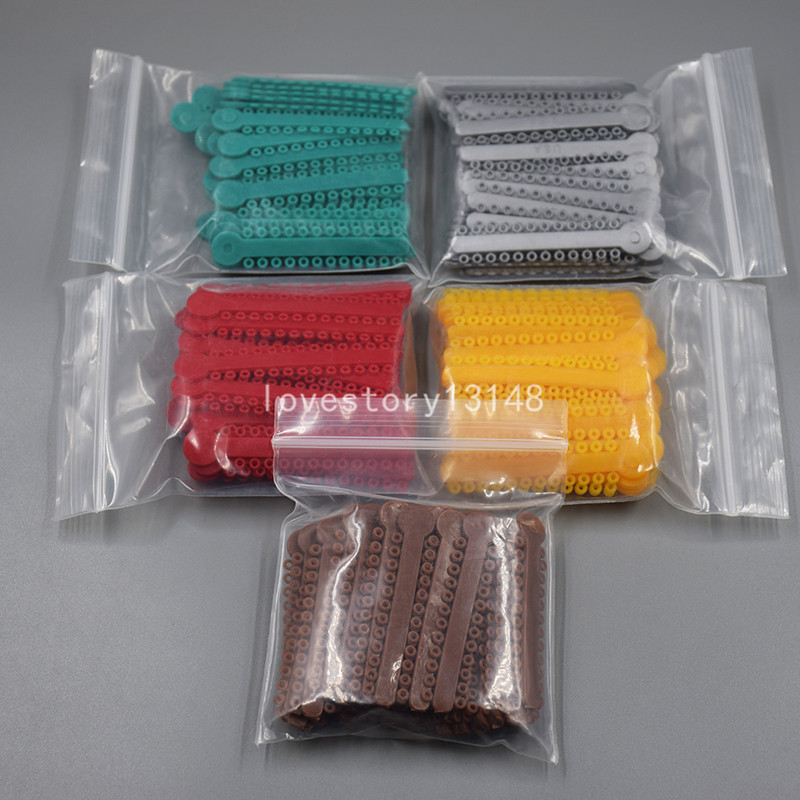 Dental Orthodontic Ligature Ties Rubber Bands 1008Pcs/ Pack 46 Colors For Choose