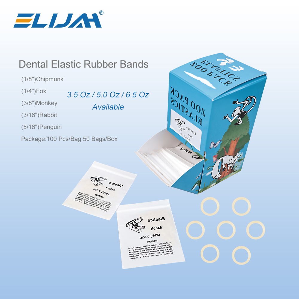 5000pcs Dental Ortho Elastic Rubber Bands 3.5/5.0/6.5 OZ Latex Braces Zoo Pack