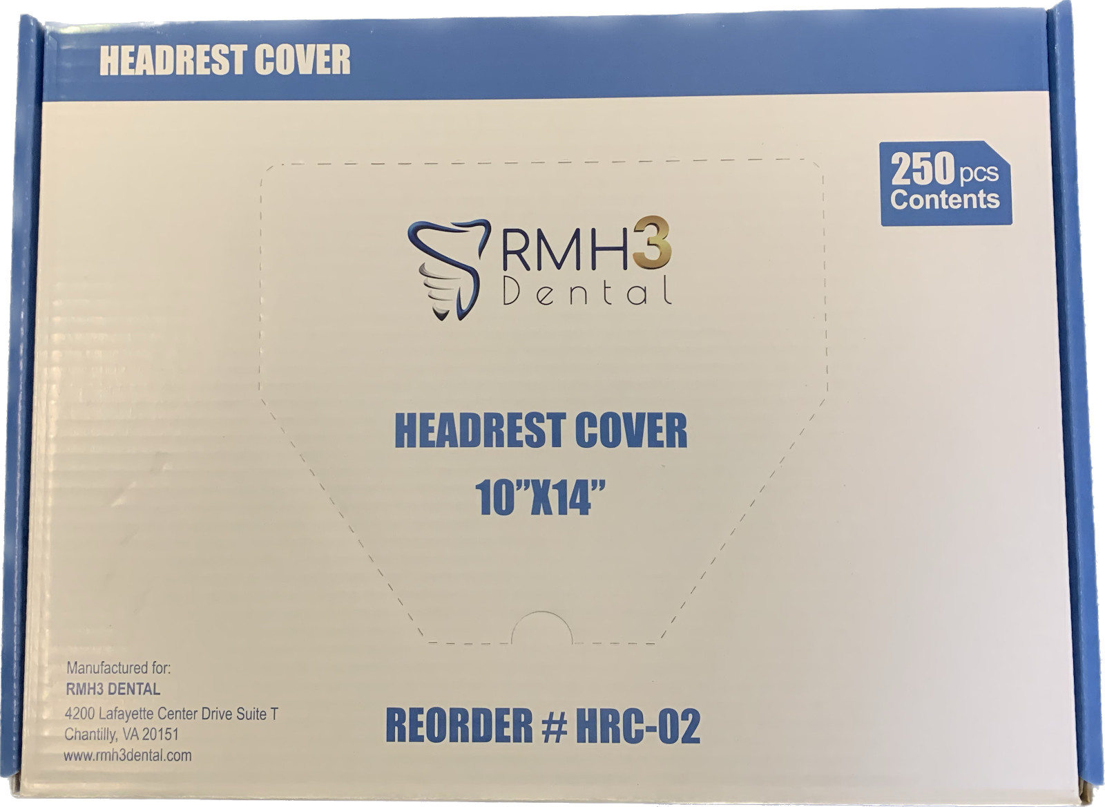 RMH3 Dental Headrest Cover 10″ x 14″ 250per box – 1 BOX