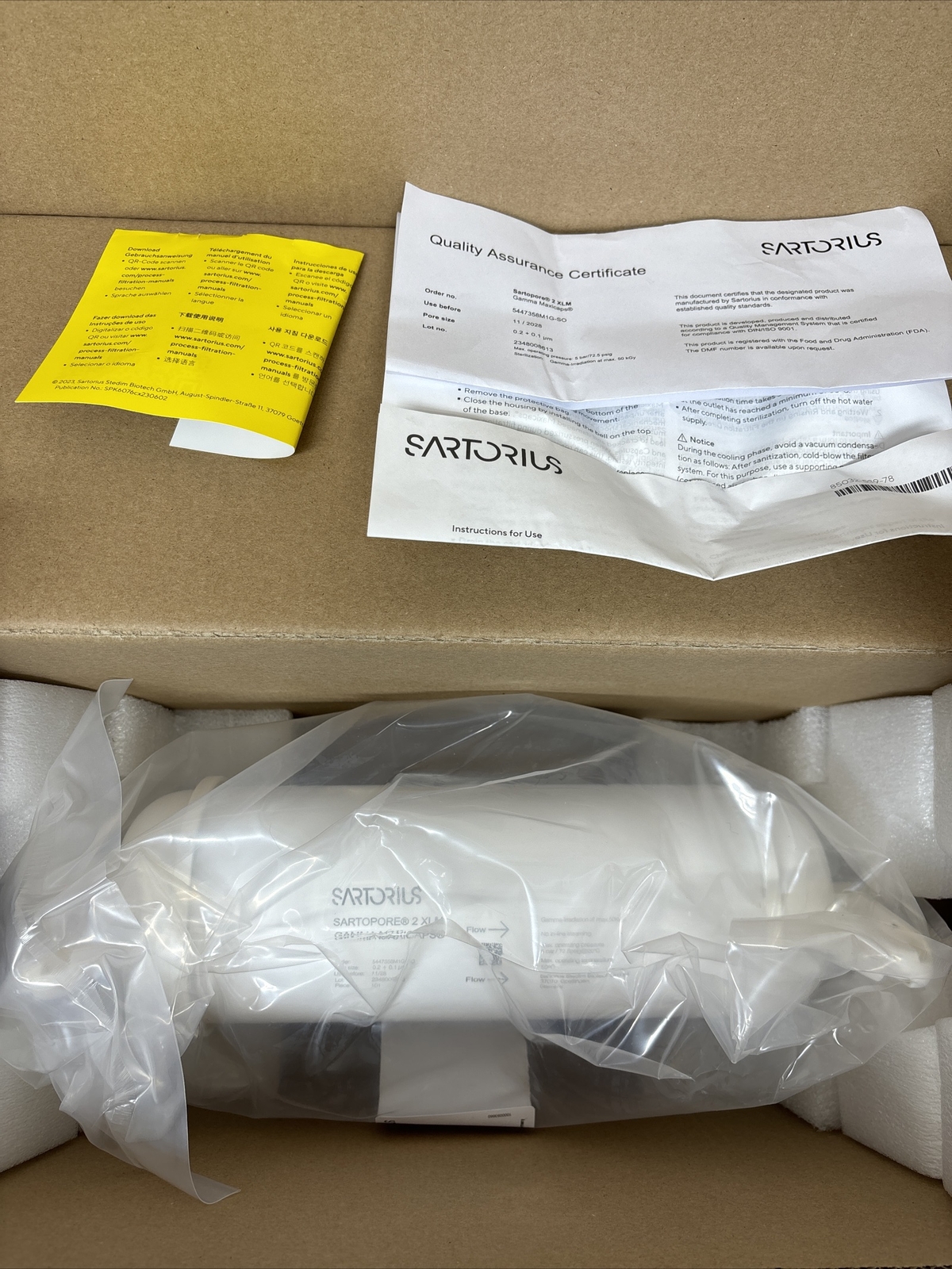Sartorius Sartopore 2 XLM Gamma Maxicaps PES Liquid Capsule Filter 5447358M1G-SO