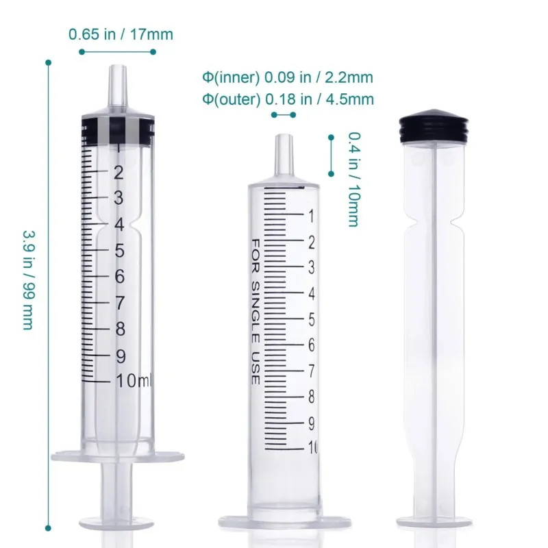 Plastic Syringes 10Ml without Needle Glue Nutrient Measuring Industrial Veterina