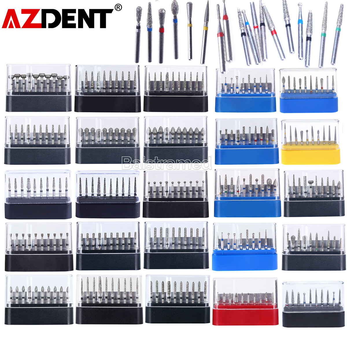 AZDENT Dental Diamond Burs Composite For High Speed Handpiece Super Coarse Drill