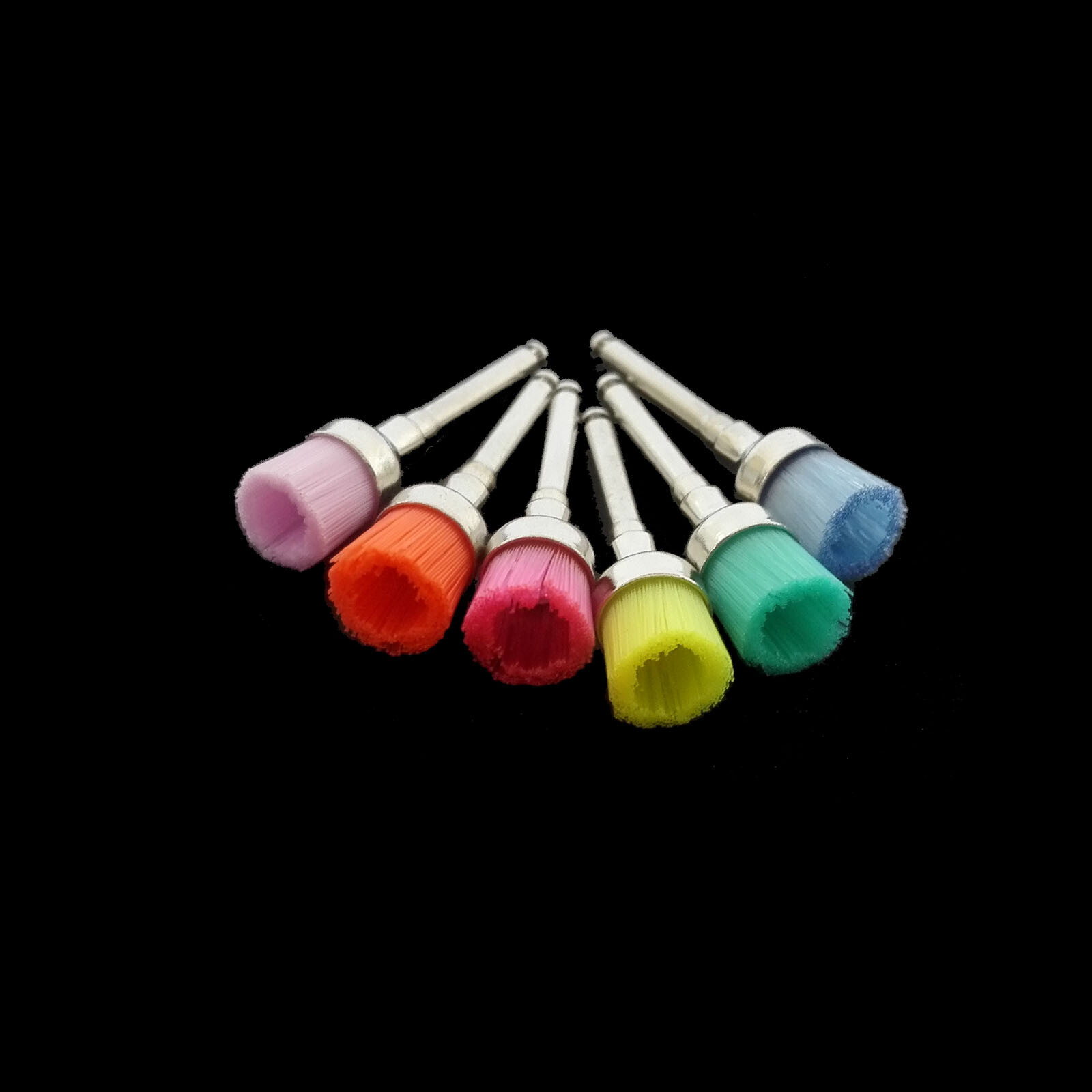 Dental Multi-color Nylon Latch Flat Bowl Buffing Polisher Prophy Cup Bolt Brush
