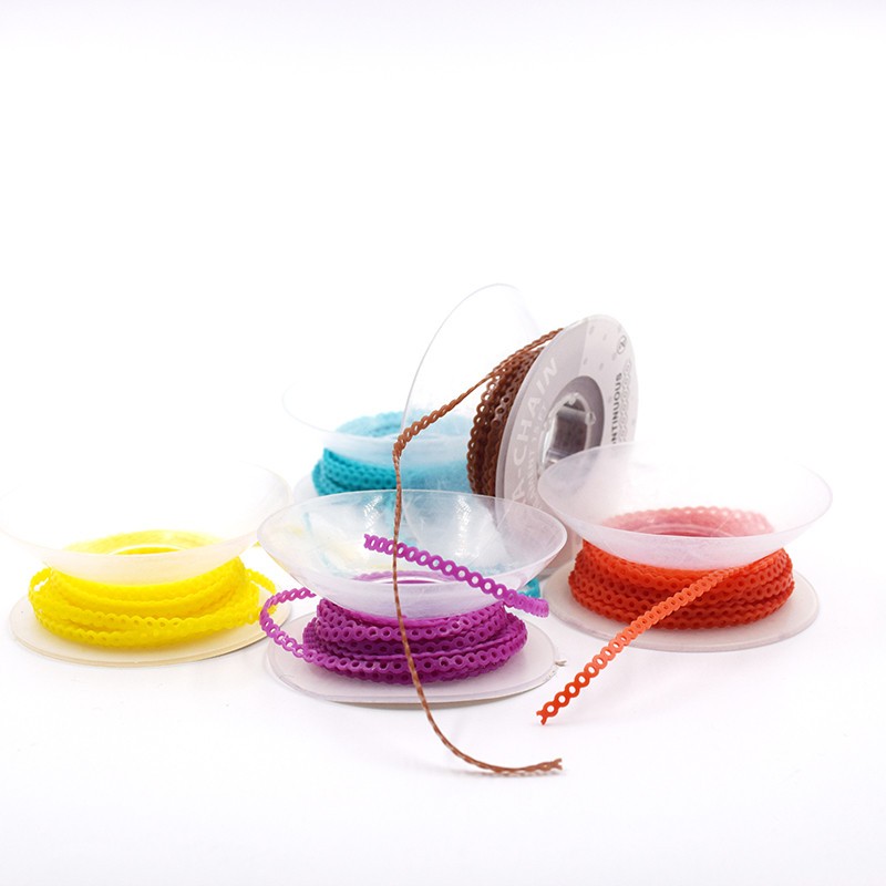 Dental Ortho Elastic Ultra Power Chain Rubber Braces Bands Long/Short/Continuous