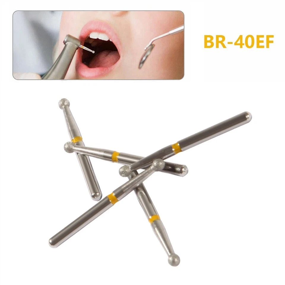 50 Pcs Dental Diamond Burs FG High Speed for Polishing Smoothing Teeth Polishers