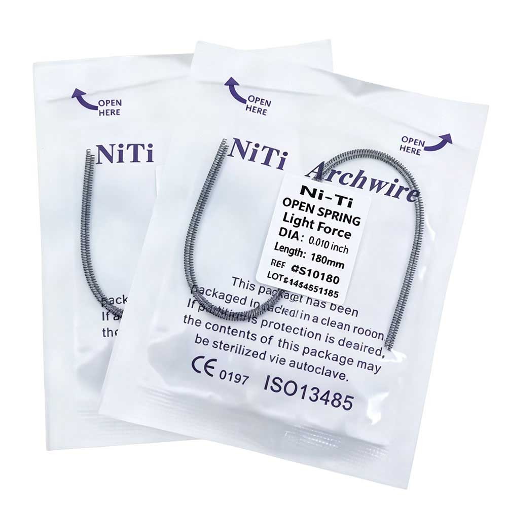 Orthodontic Dental Niti Open Coil Spring 0.010/0.012*180mm 2PCS/Pack