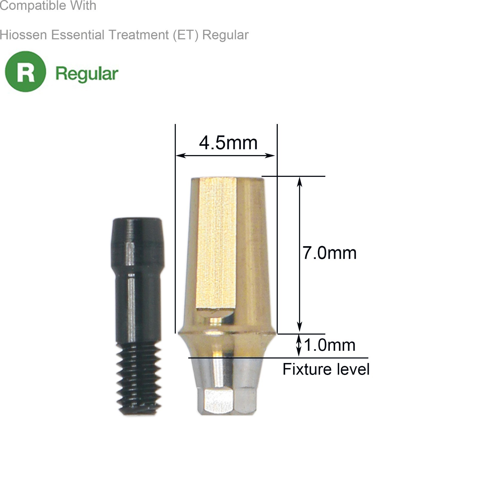 Dental Hex Straight Abutment with Screw Mini Regular Fit for Osstem Hiossen TS