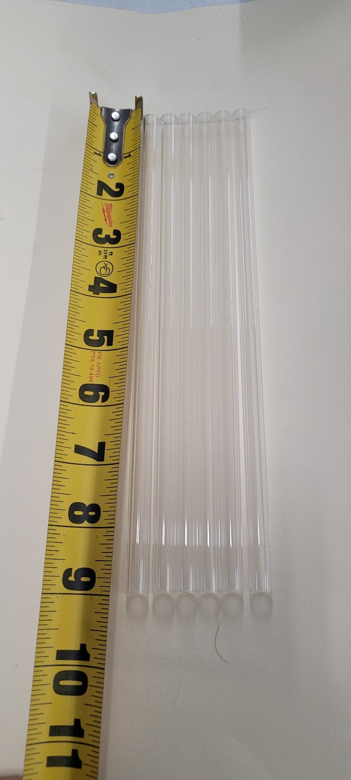 Glass Tubing – Glass Straws 9mm od 1.5mm wall thickness 9″ long 3pcs