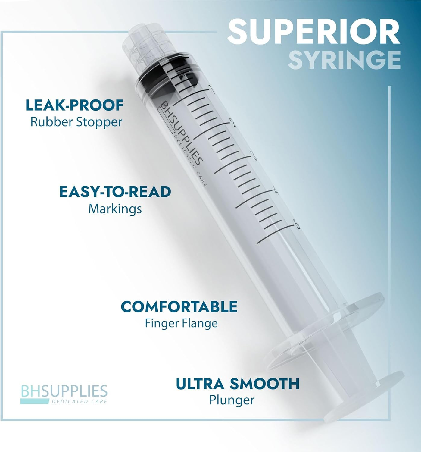 30Ml Luer Lock Tip Syringes, Sterile, Individually Wrapped, 50 Syringes