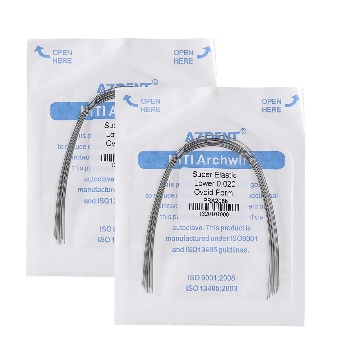 AZDENT Dental Super Elastic Niti Round Arch Wires 012~020 For Bracket Braces US