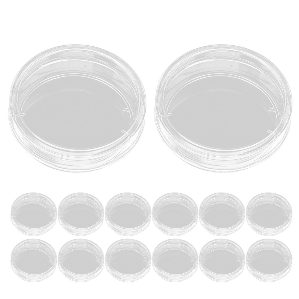 Set of 2 Petri Dishes with Lids and Agar Laboratory Culture Plates