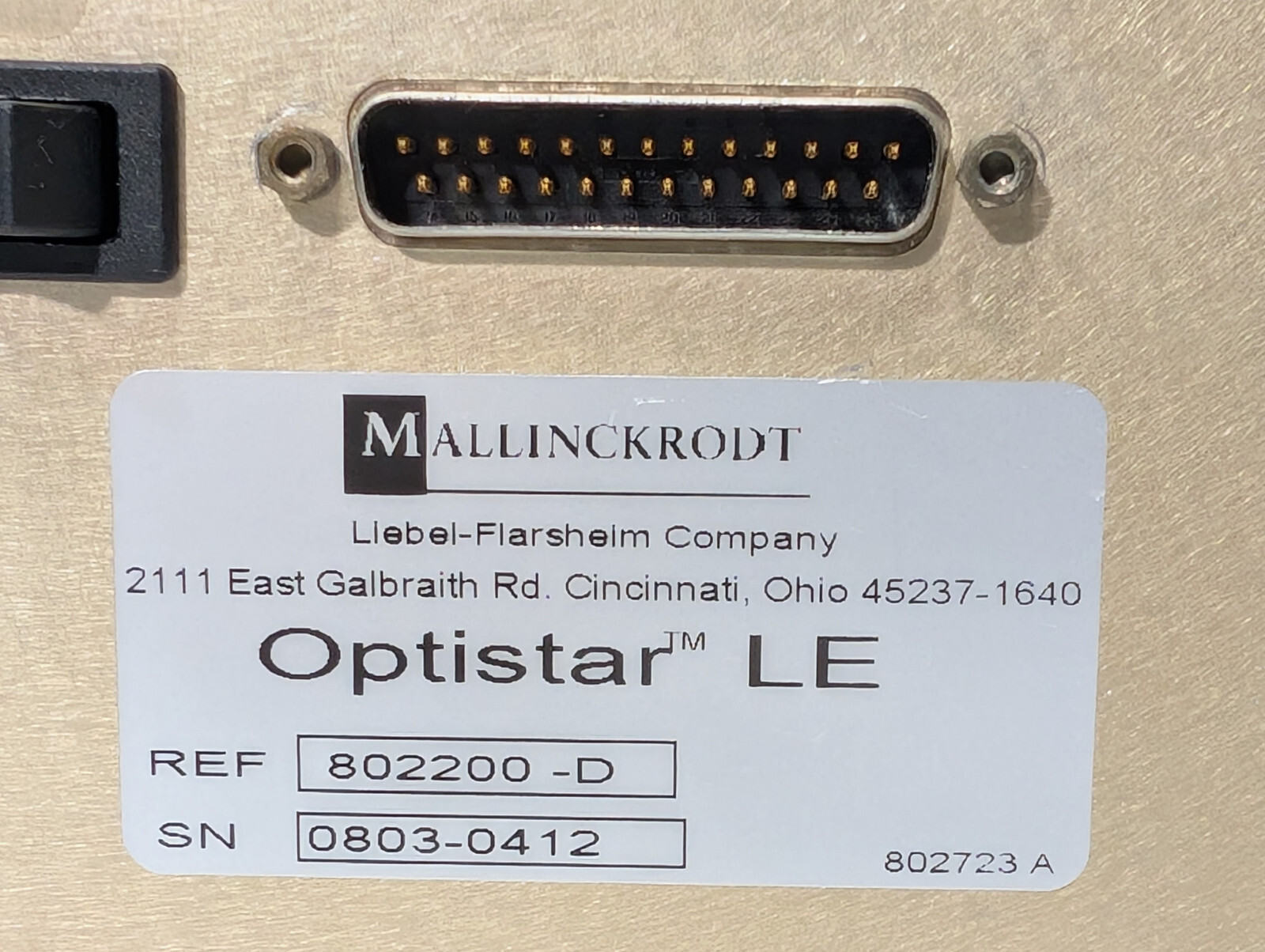 Mallinckrodt 802200-D Optistar LE MRI System Liebel-Flarsheim Co., As Shown