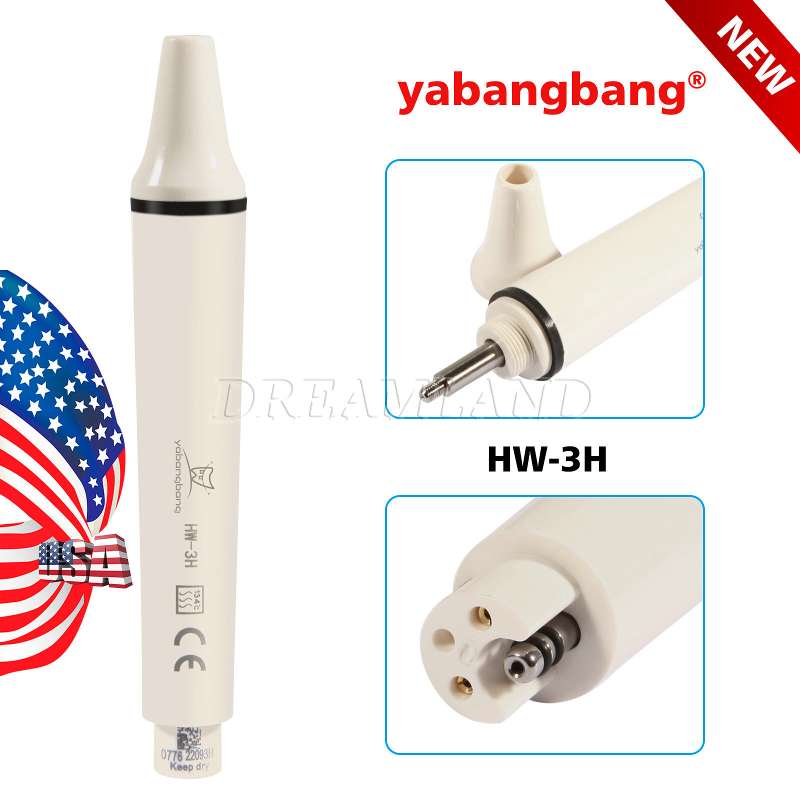 Dental Ultrasonic Piezo Scaler Handpiece/ Scaler Tips fit EMS woodpecker