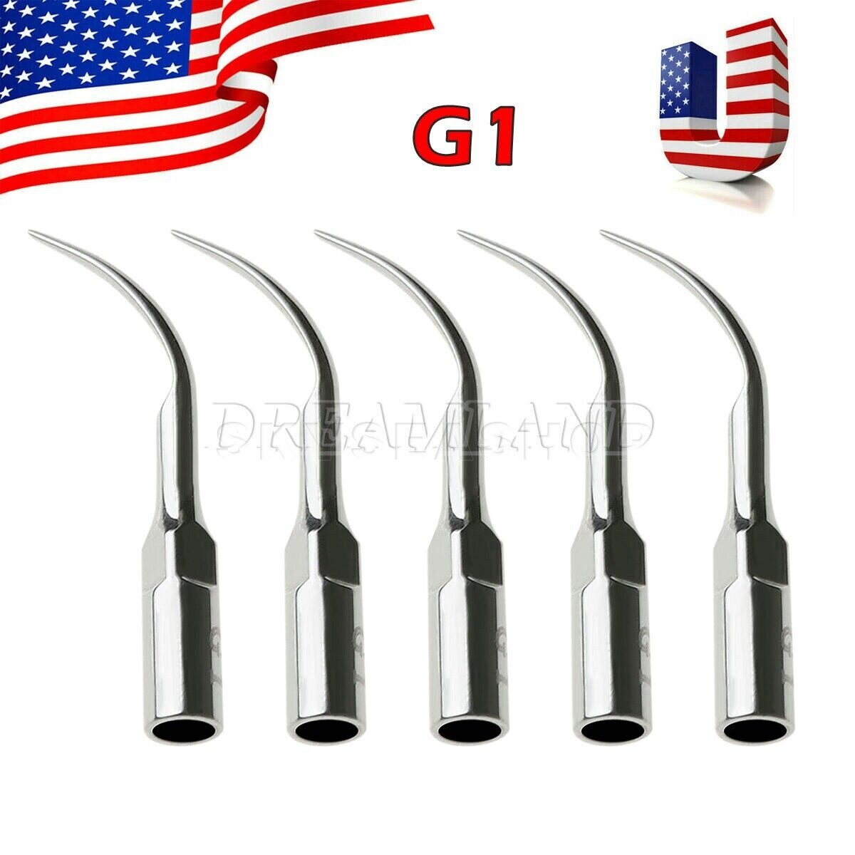 5 Dental Ultrasonic Perio Scaler Tips G1 For EMS Scaler Woodpecker Handpiece USA