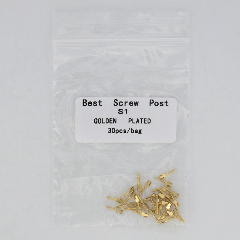 120/240pcs Dental Endo Screw Posts Root Canal Pins Conical Screws Gold Plated