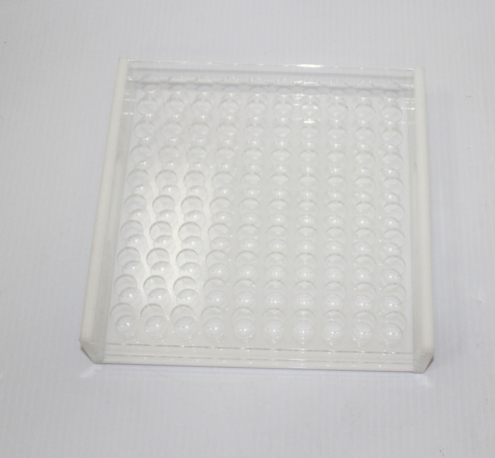N/A Clear Acrylic 100 Place Test Tube Rack Refrigerator-Freezer Sto (3377112)