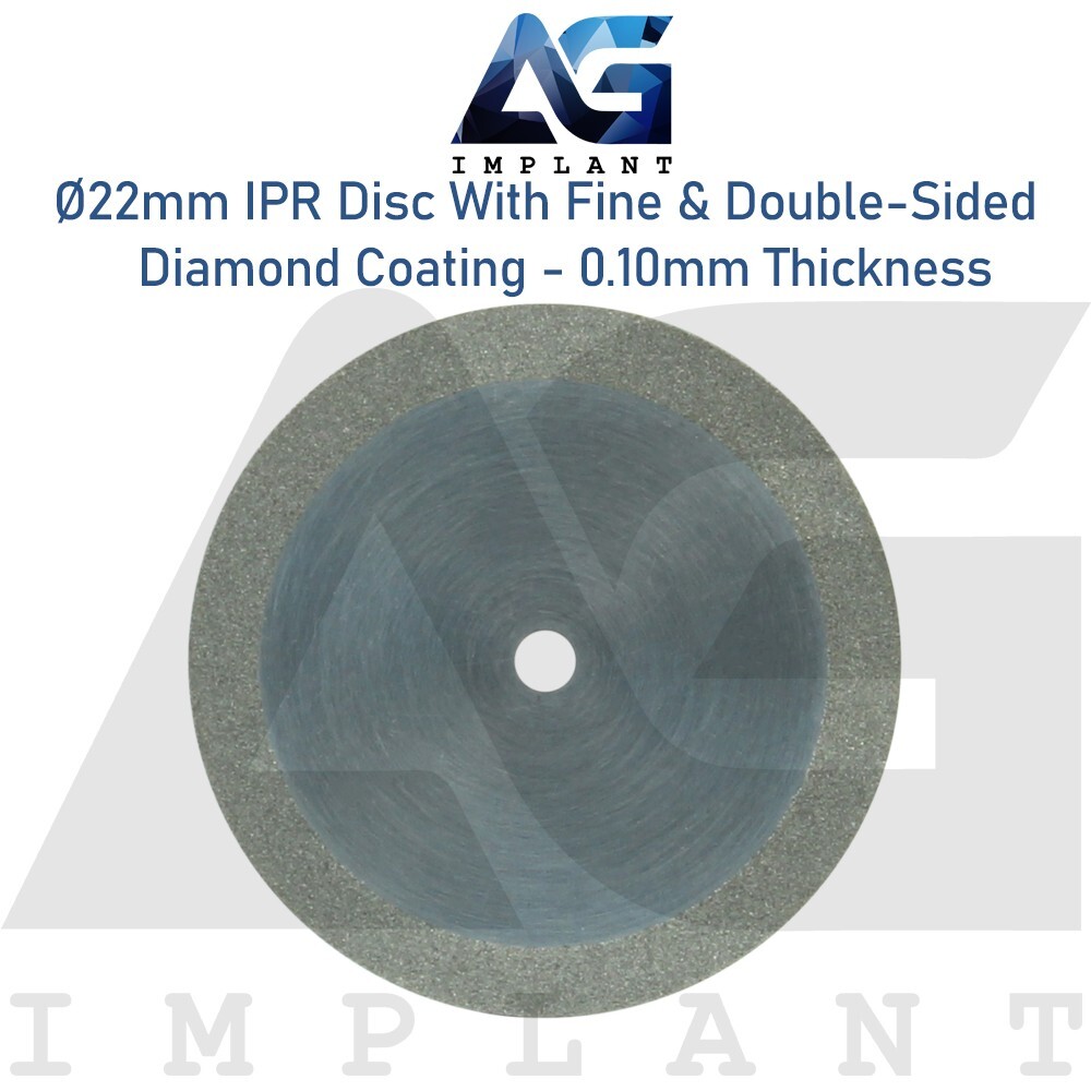 Ø22mm IPR Disc Fine Double Sided Diamond Coating 0.10 Ortho Mandrel