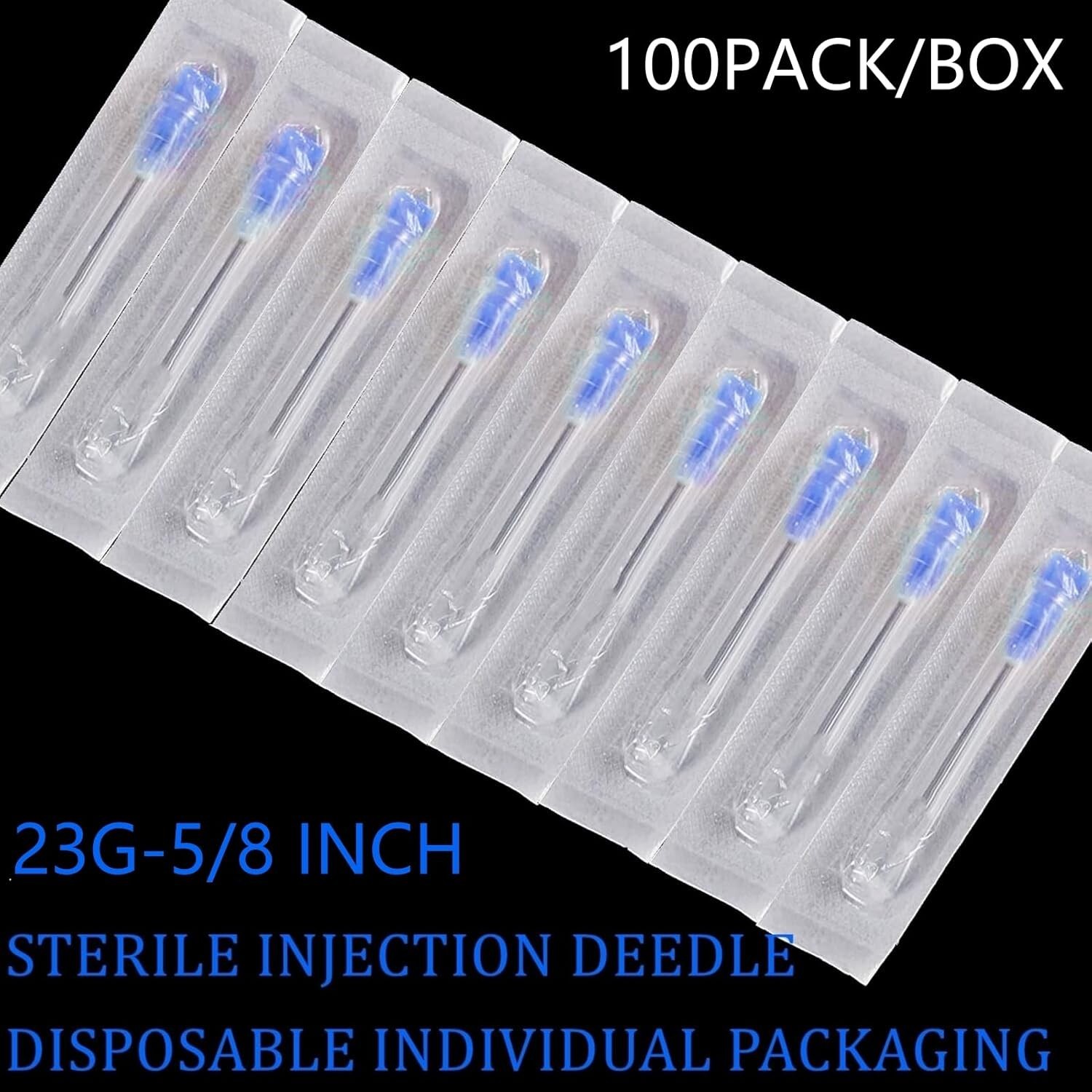 Lab Dispensing Needles Stainless Steel 23ga 5/8 Inch 100 Pack
