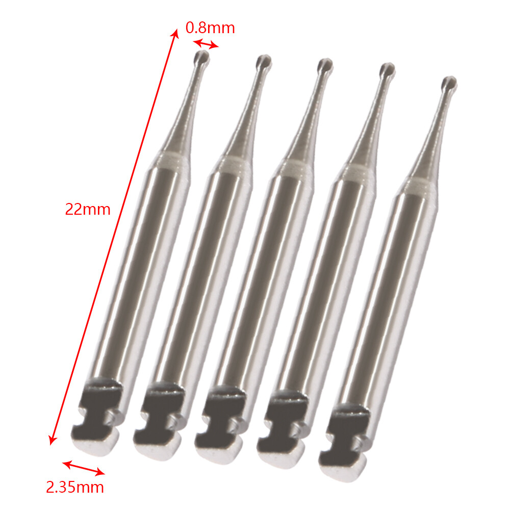 5 Pcs/Pack Dental RA Round Carbide Bur For Slow Speed Latch Type RA 1#- RA 8# Y