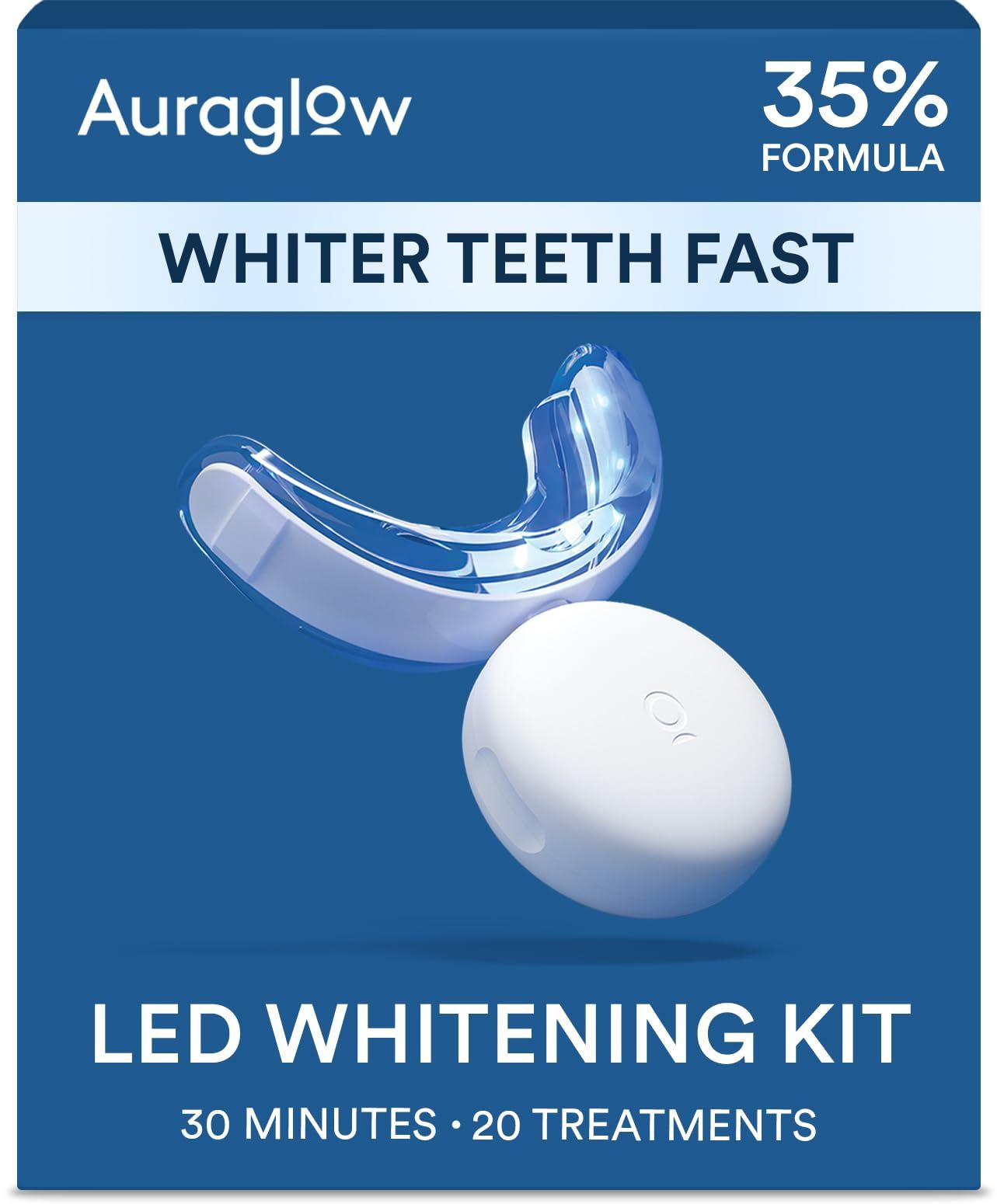 Auraglow Teeth Whitening Kit, LED 1 Count (Pack of 1), Complete Kit