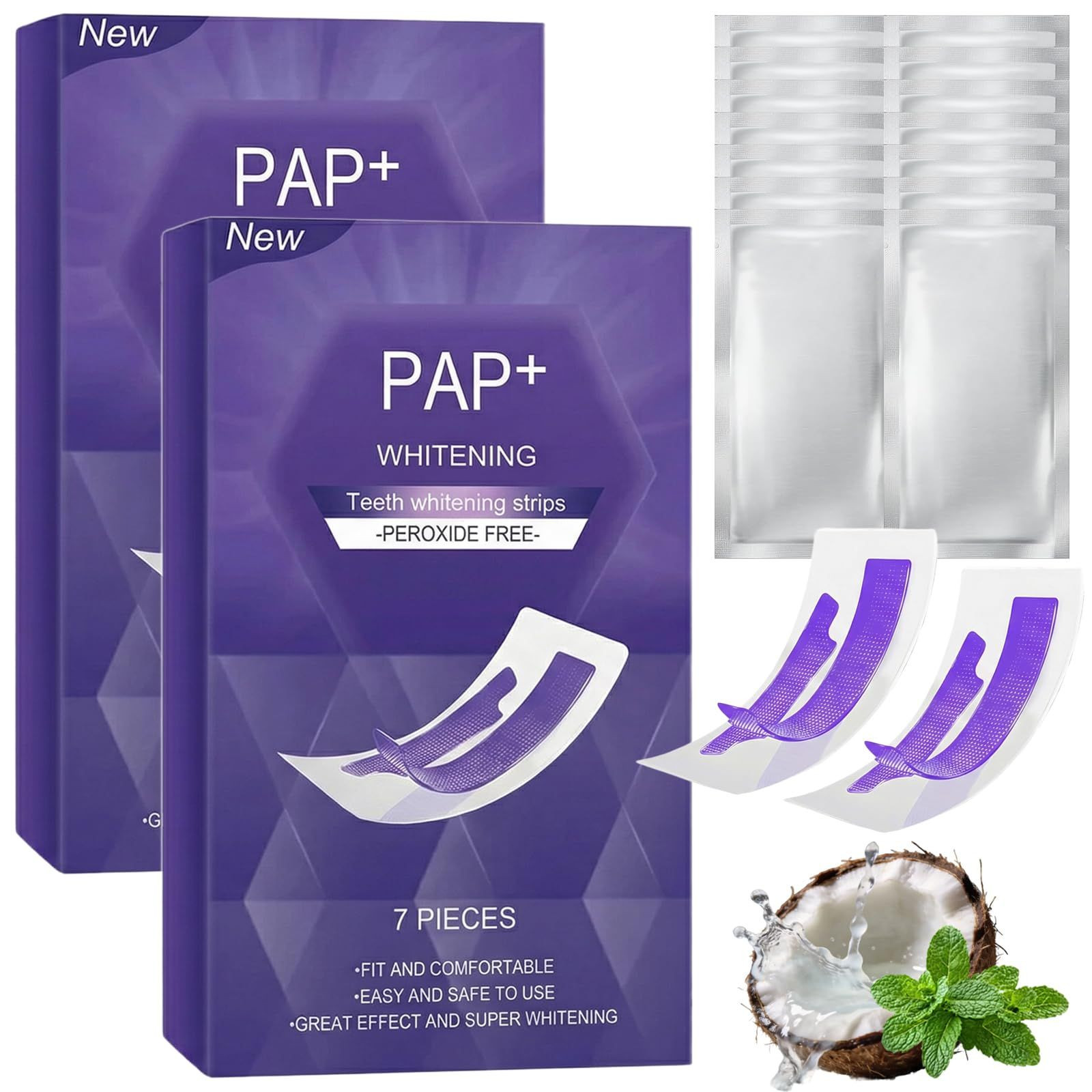 14 PCS Purple Teeth Whitening Strips, Smile 1 Count (Pack of 1)