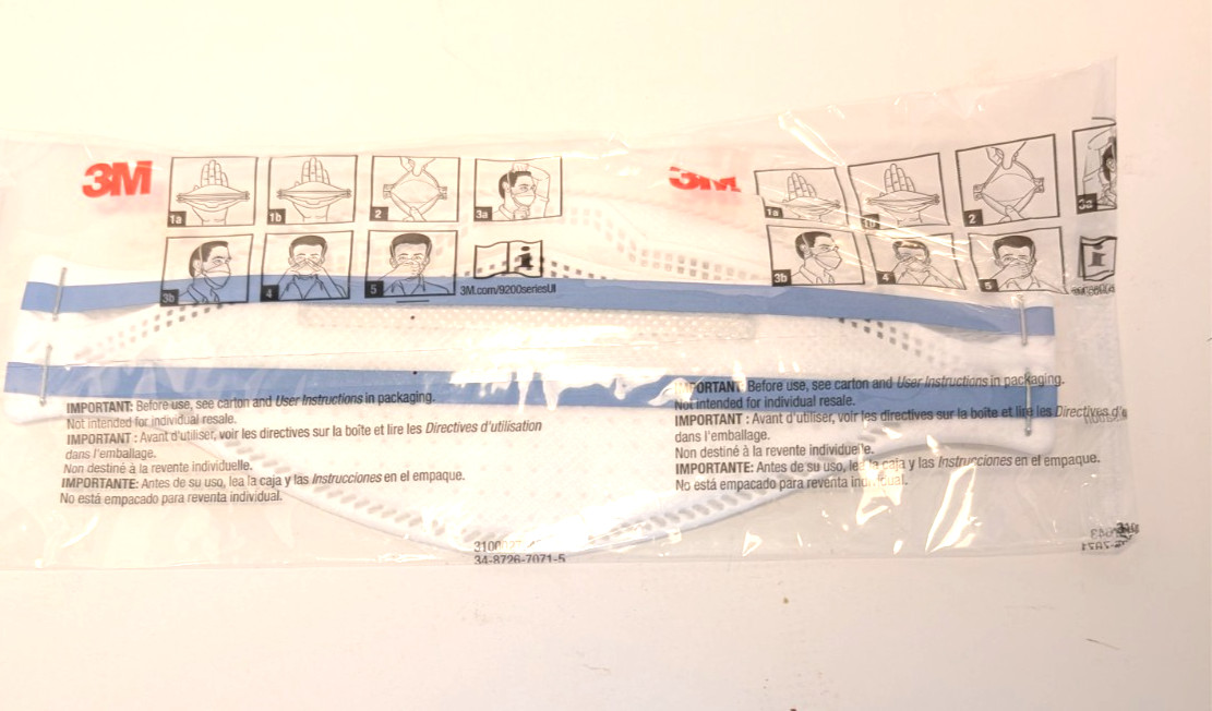 3M N95 Aura 9205+ NIOSH N95 Particulate Respirator Face Masks Lot of 19 5878