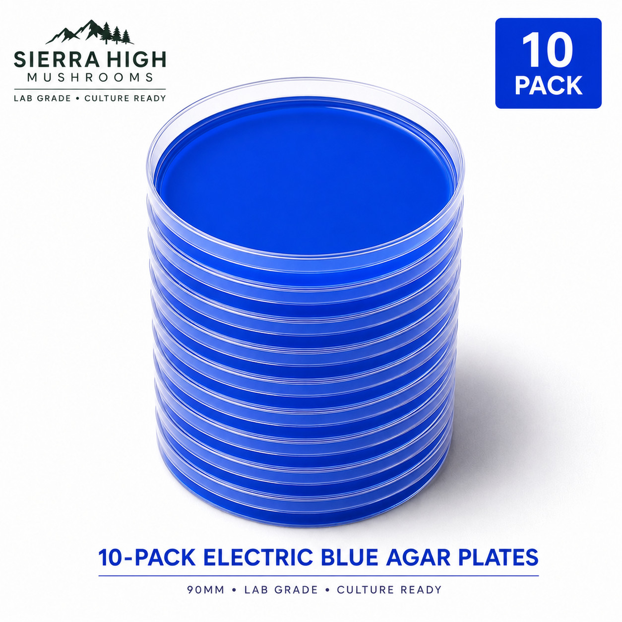 Pre Poured Sterile Agar Plates – 10 Count Malt Extract | MEA | 90mm Petri Dishes